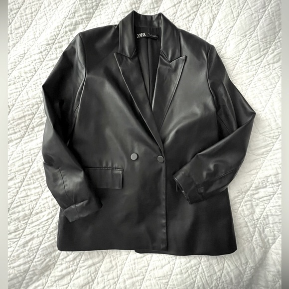 Zara Jackets & Blazers - Zara Faux Leather Jacket